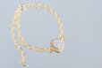 画像4: 【14KGF】Silver Druzy CZ PAVE,Figaro Chain Bracelet (4)