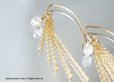 画像5: 【14KGF/Tiny】Leaf Hook Fringe Earrings, -NY Herkimerdiamond-