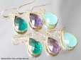 画像5: 【14KGF】Earrings,Teardrop Glass-Emerald- (5)