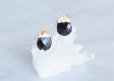 画像4: 【14KGF】Earrings,Gemstone,Pear-Shaped Black Onyx