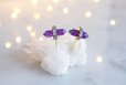 画像1: CZ, Purple Aventurine Stud Earrings (1)