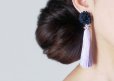 画像8: Flower&Silk Tassel Stud Earrings