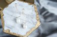 画像3: 【14KGF】Modern Geometric Cross Teardrop Pearl Dangling Earrings