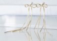 画像1: Gold Ribbon Long Chain Earrings (1)