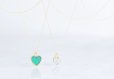 画像4: 【14KGF】Necklace,Gemstone Heart Green Onyx