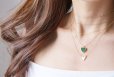 画像6: 【14KGF】Necklace,Gemstone Heart Green Onyx