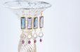 画像4: 【14KGF】Rhodorite Garnet,Rectangle Glass Earrings