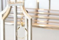 【Noble】Shiny Gold Infinity Long Necklace