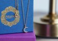 画像1: 【14KGF】Dainty Turquoise Crescent Moon Necklace (1)