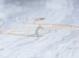 画像4: 【14KGF】Dainty Turquoise Crescent Moon Necklace