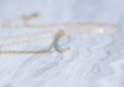 画像3: 【14KGF】Dainty Turquoise Crescent Moon Necklace