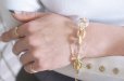 画像3: Bicolor Acrylic Chain Bracelet[Gold x Clear]