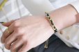 画像4: Bicolor Metal Chain Adjustable Bracelet[Gold x Black]