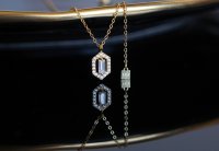 【Sterling Silver925】Art Deco Long Hexagon Pave CZ Necklace