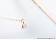 画像1: 【14KGF】Necklace,Cubic Zirconia Tiny Triangle (1)