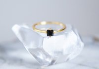【Dainty & Minimalist】Silver925 Square Black CZ Stacking Ring