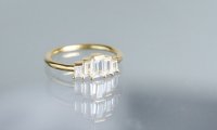 【Dainty & Minimalist】Art Deco Design Glass Stacking Ring