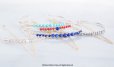 画像8: 【14KGF】Hammered Open Chain Wire Bangle-CoralxLapis Lazuli-