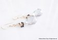 画像1: 【14KGF】 Silver Gray Briolette Crystal Teardrop Earrings (1)