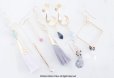 画像5: 【14KGF】 Silver Gray Briolette Crystal Teardrop Earrings (5)