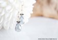 画像2: 【14KGF】 Silver Gray Briolette Crystal Teardrop Earrings (2)