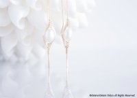 【Tsubomi】14KGF Earrings-A-"White Pearl"