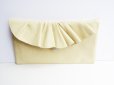 画像2: Leather Pleated Clutch　Bag(S-size) in Ivory by Vicki From Europe  (2)